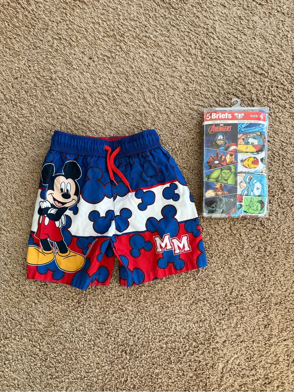 Toddler boys swim trunks and briefs